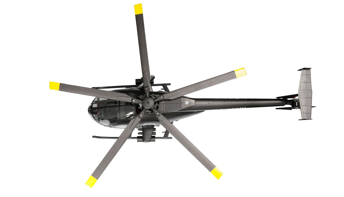 Hélicoptère RC GPS MD500 Pro Amewi – Édition Noire, 9 Canaux 3D/6G RTF, LiDAR-TOF, Mallette