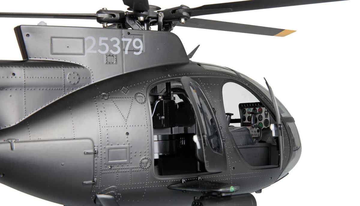 Hélicoptère RC GPS MD500 Pro Amewi – Édition Noire, 9 Canaux 3D/6G RTF, LiDAR-TOF, Mallette