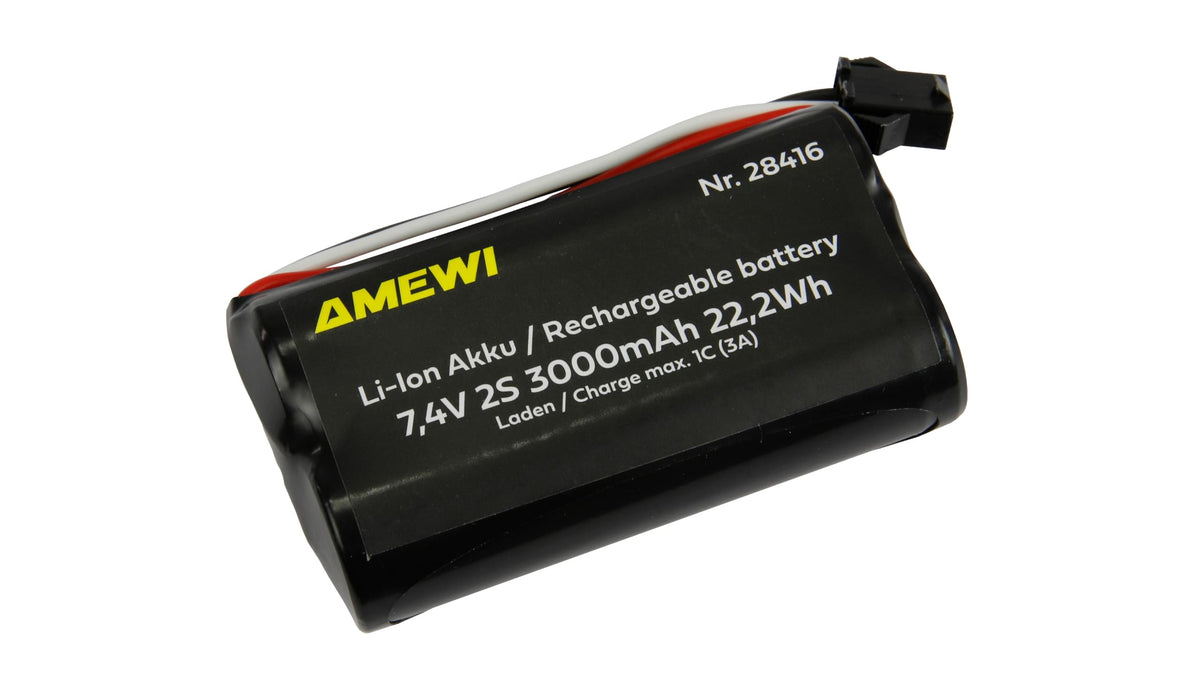 Batterie Li-ion 2S 7,4V 3000mAh connecteur HBX 3-Pin - 28416