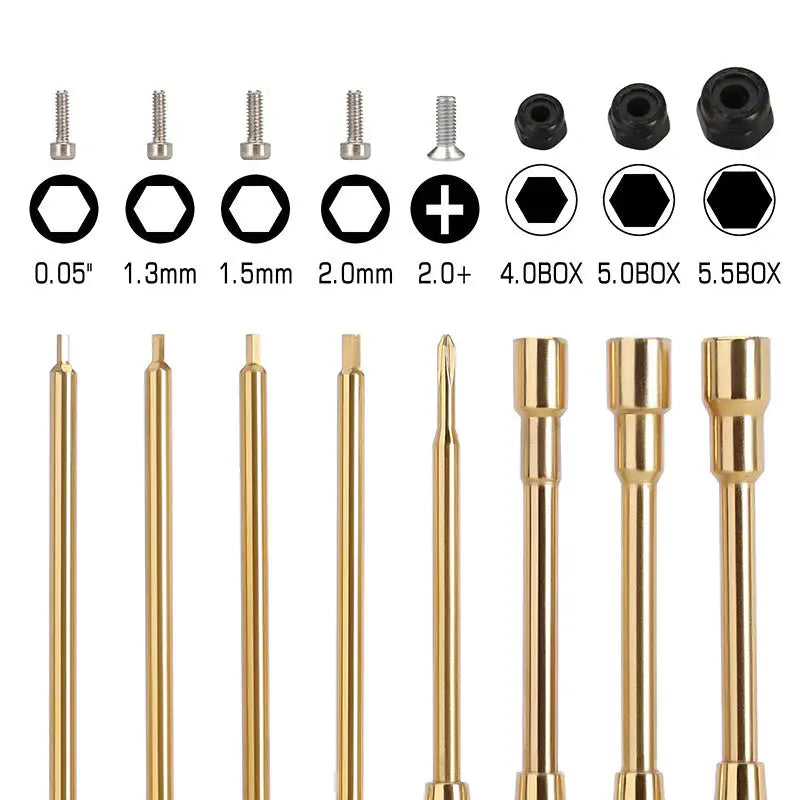 Kit d'outils à changement rapide INJORA 8 en 1 pour mini crawler rc 1/24 et 1/18 - Tool-LSD49 - Breizh Modélisme.