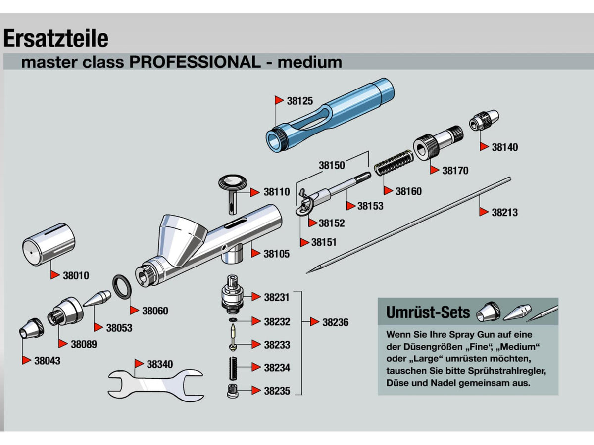 Pistolet à peinture "Professional" Master Class Aérographe Revell pour les expérimentés 39108