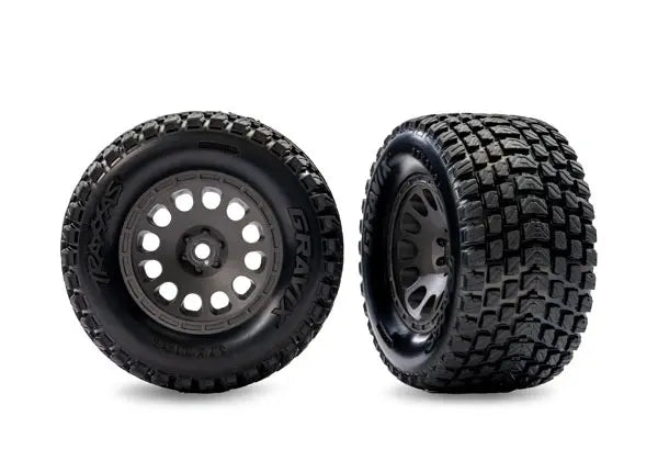 2 roues Gravix Traxxas Mini XRT Gris Avant 10772-GRAY