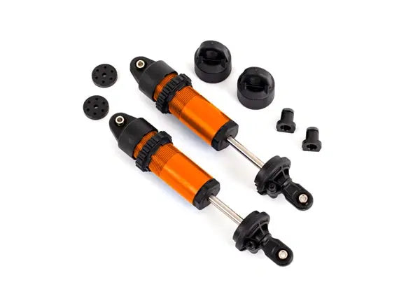 Amortisseurs GT-maxx alu orange sans ressorts - Traxxas 9660-ORNG - Breizh Modélisme.
