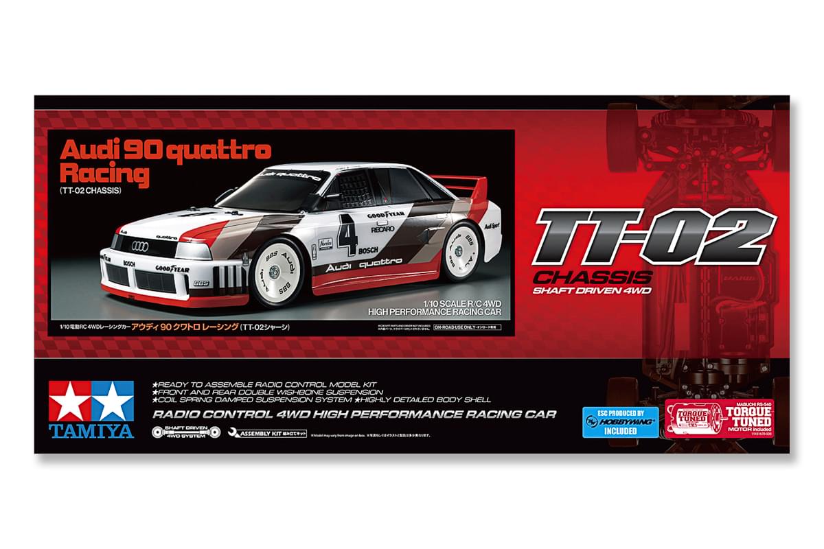 Tamiya Audi 90 Quattro Racing TT02 - 47511 (Carrosserie pré-peinte)