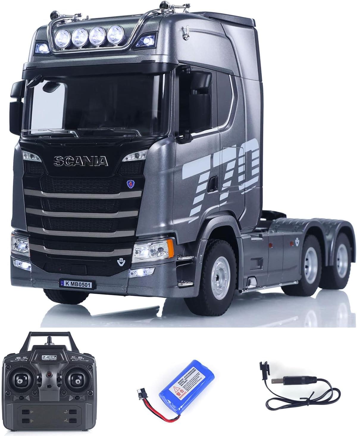 Camion Huina Scania 770S RC Truck RTR gris 1501s