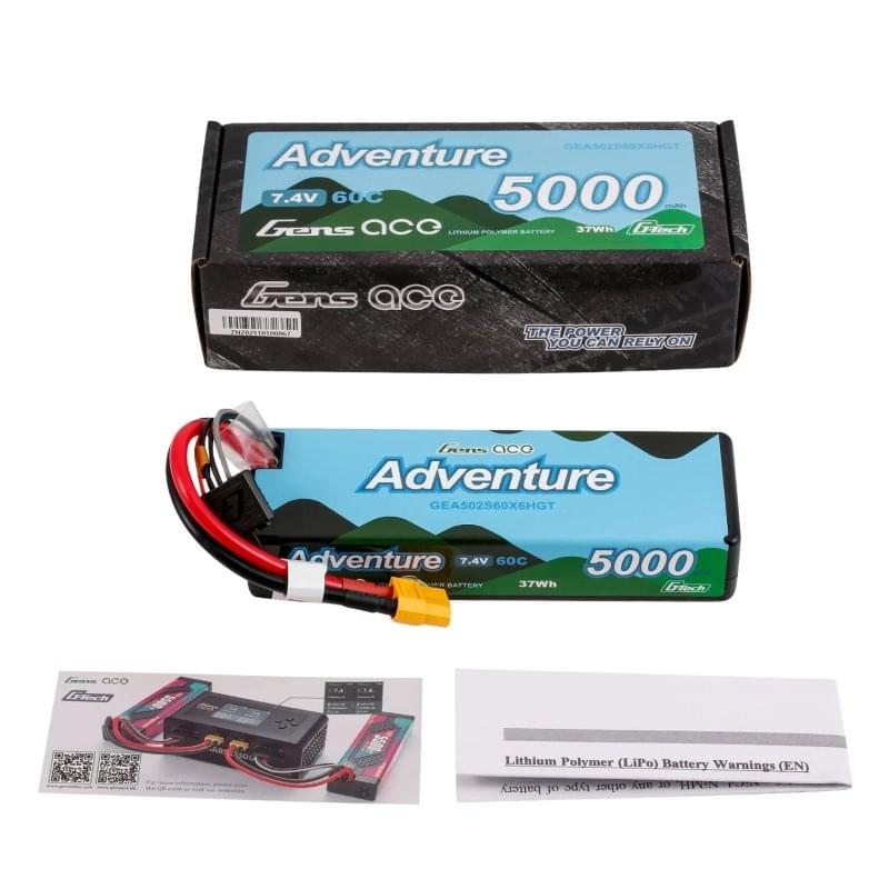 Batterie LiPo Gens Ace crawler G-Tech 5000mAh 2S1P 7,4V 60C XT60