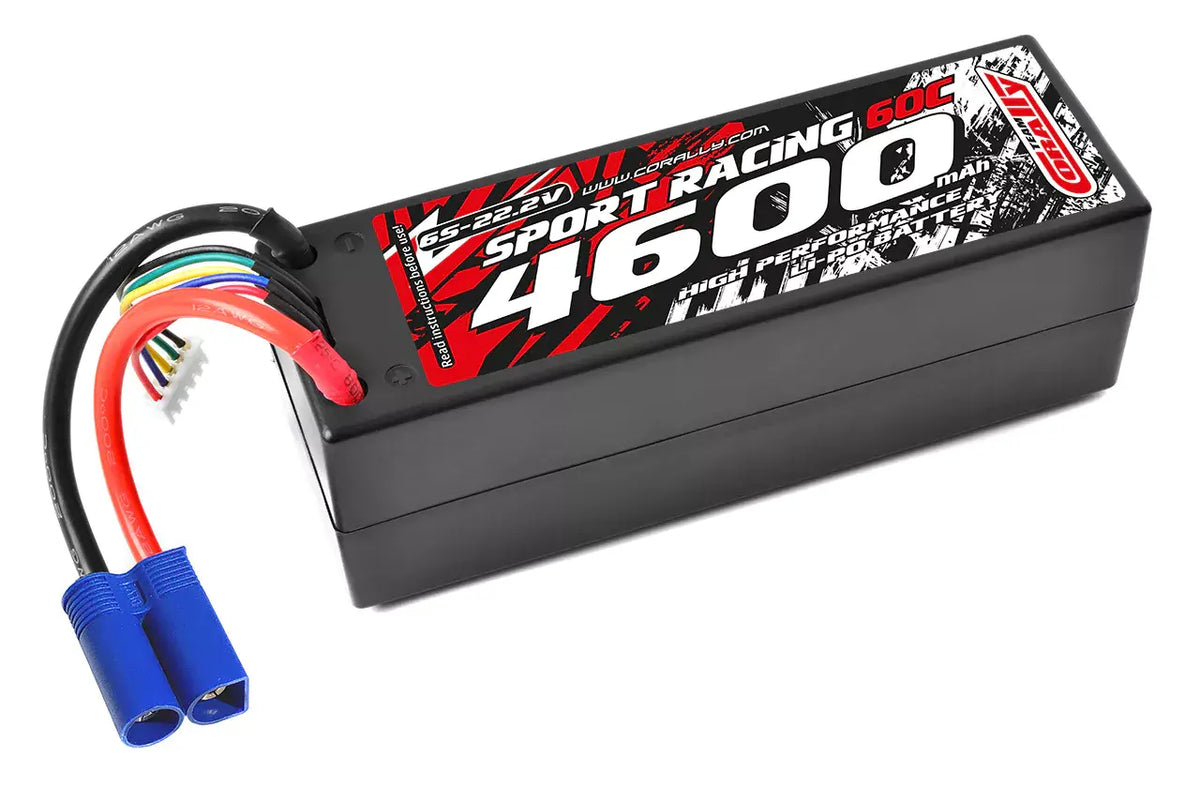 Batterie Lipo Power Racing 6S 22.2V 4600mAh 60C prise EC5