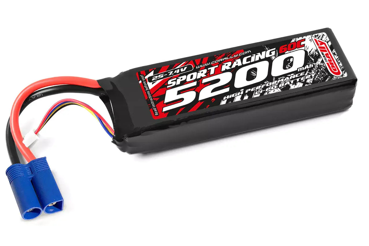 Batterie 2S 7,4V 5200mAh 60C Corally prise EC5