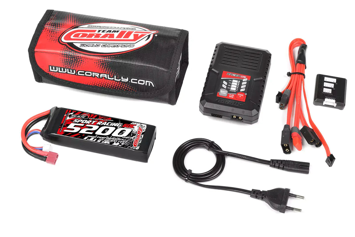 Kit de démarrage RC Corally Lipo 3S 5200mAh Dean - C-47231-01-01