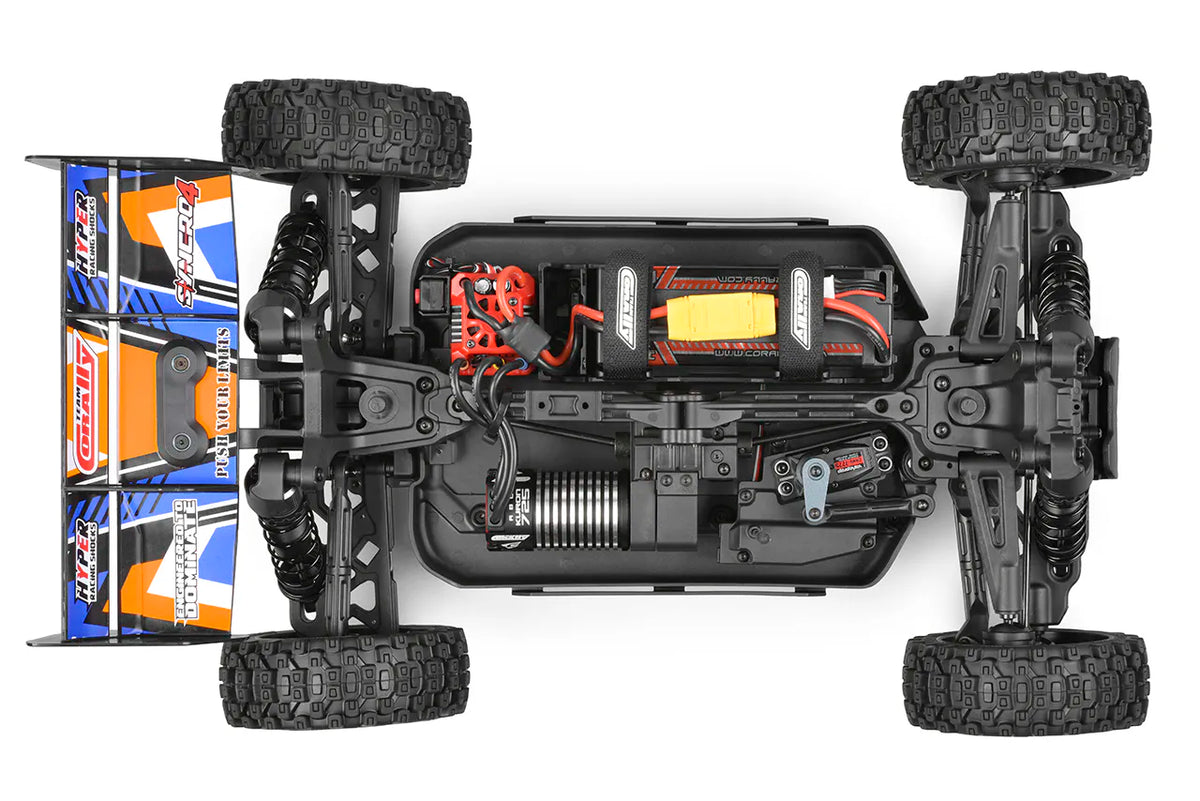 Corally Syncro-4 orange – Buggy RC 1/8 4x4 Brushless RTR – C-00295-O - Breizh Modélisme.