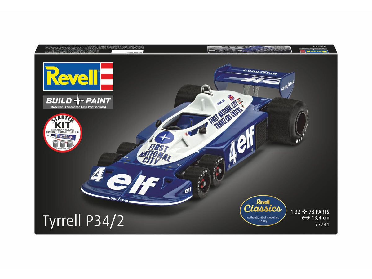 Maquette Revell Starter kit 77741 Tyrrell P34/2 6-Wheeler avec accessoires de base