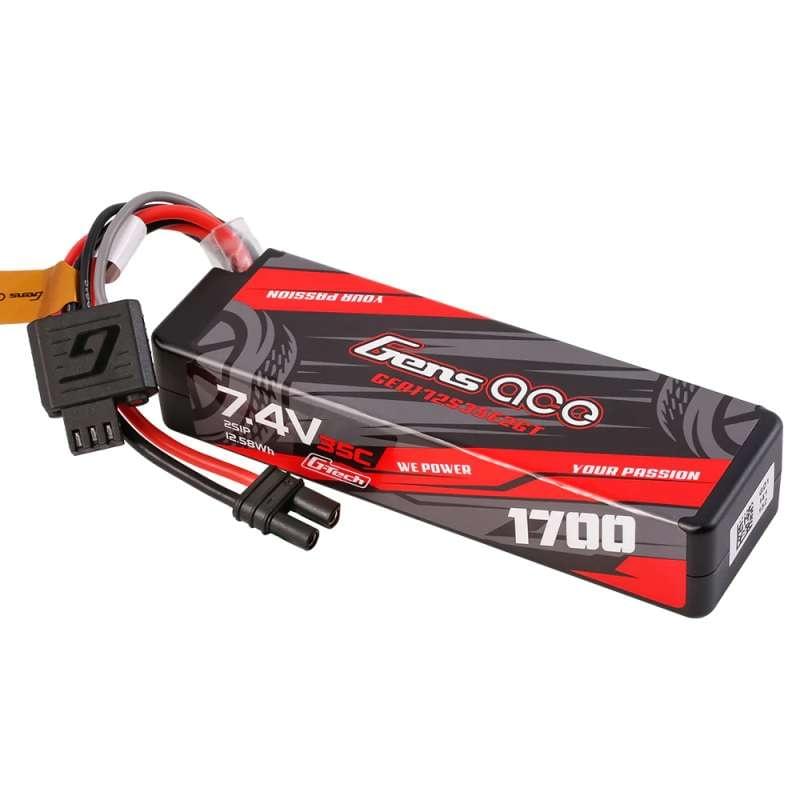 Batterie Lipo Gens Ace G-Tech 1700mAh 2S 7.4V 35C iEC2 Arrma Grom