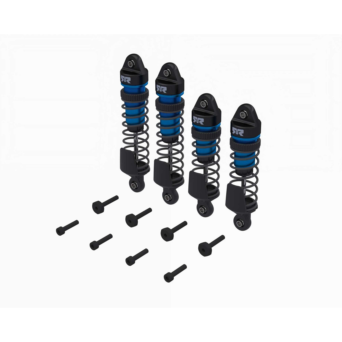 ARA-2671 - 4 amortisseurs bleu av/arr assemblé avec huile Arrma Mini Kraton 1/16