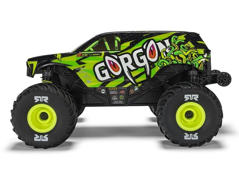 Arrma Monster Truck Gorgon GROM charbon 4X4 RTR 1/16 jaune - ARA2130T1