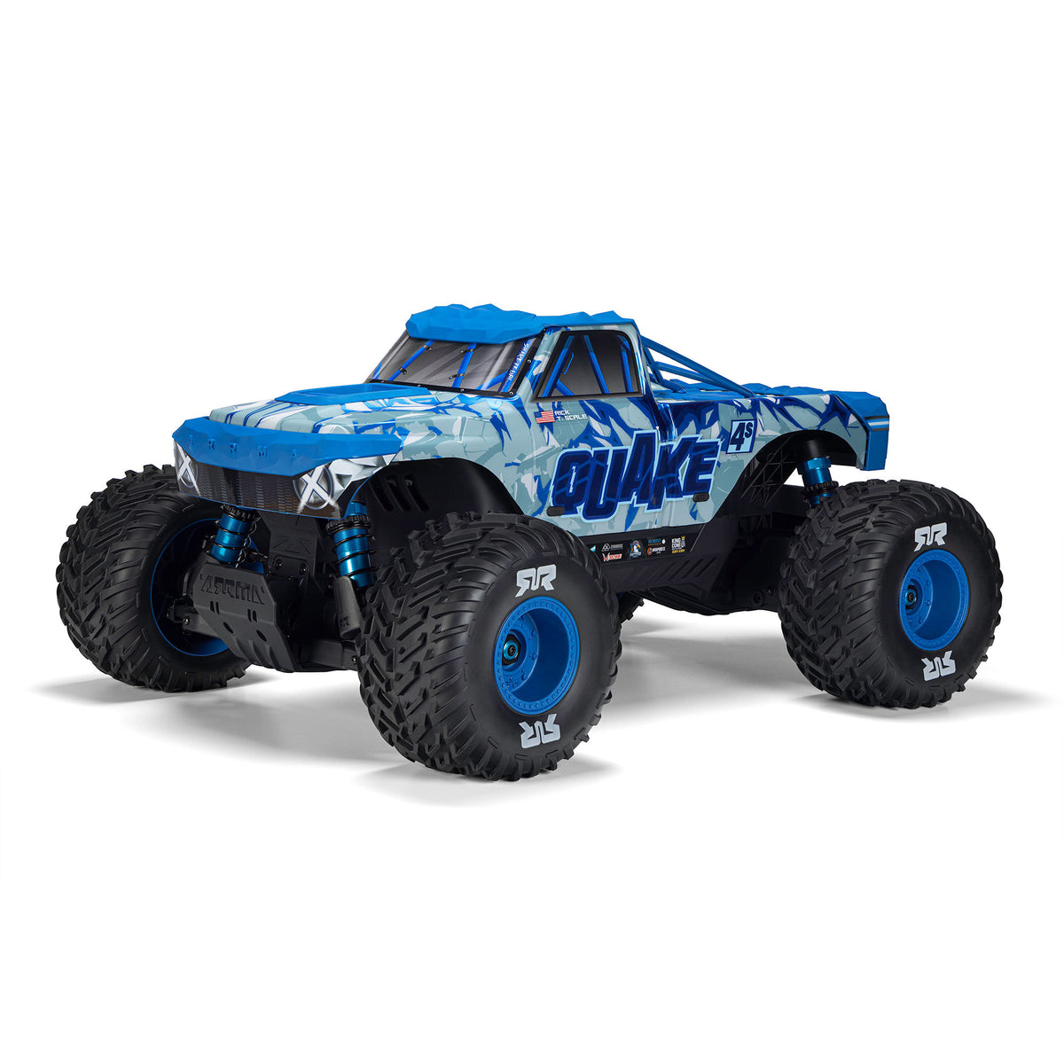 Monster truck RC ARRMA Quake 4S DSC 4x4 RTR 1/8 blanc/bleu – ARA4437T2
