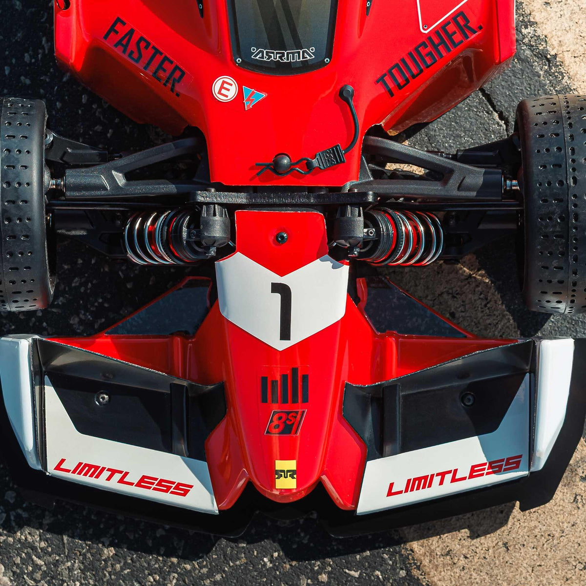 Voiture de vitesse RC Arrma Limitless 120 8S 4x4 1/7 brushless RTR rouge – ARA7816T1