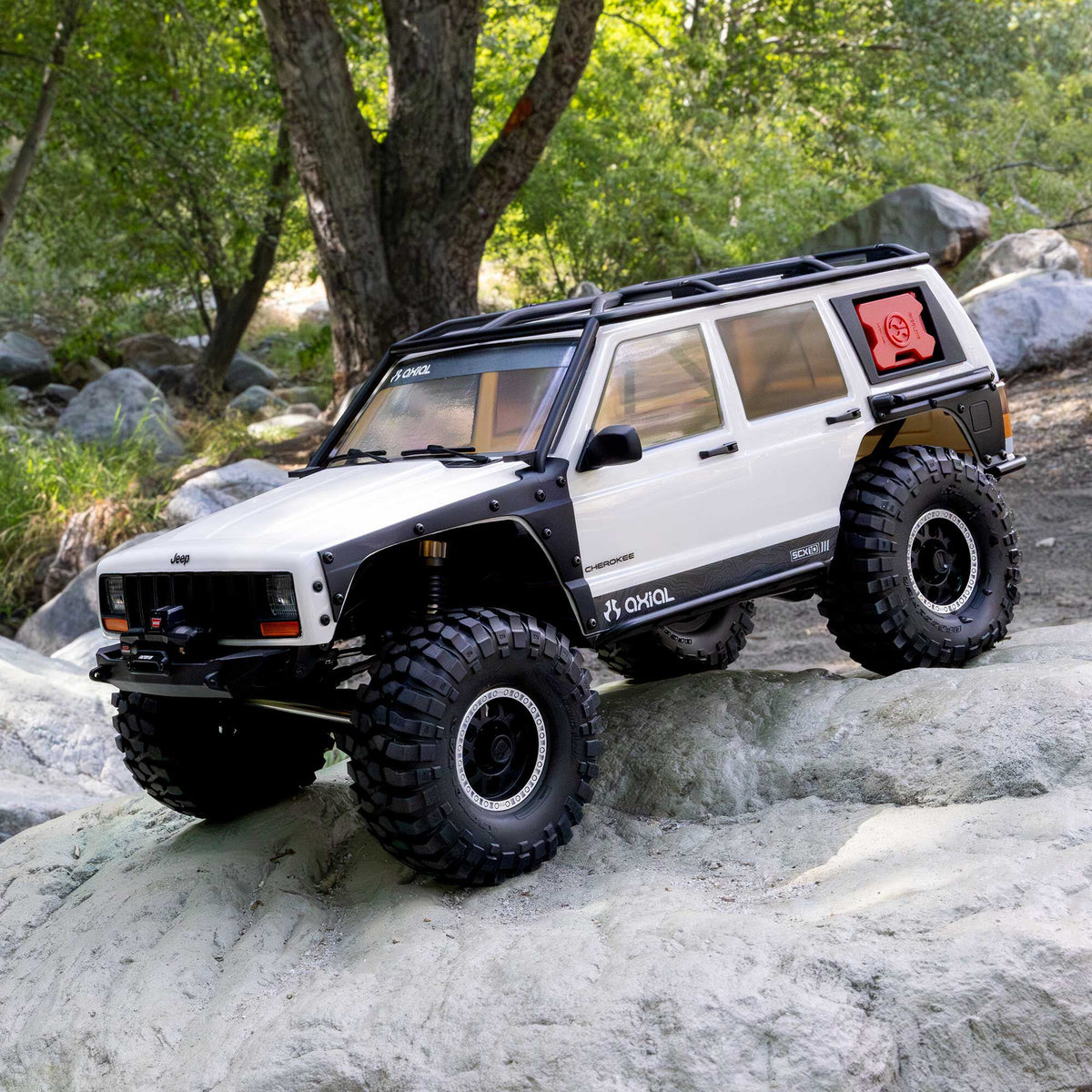 Crawler Axial SCX10 III Jeep Cherokee XJ 1/10 4x4 RTR blanc AXI-2037T2