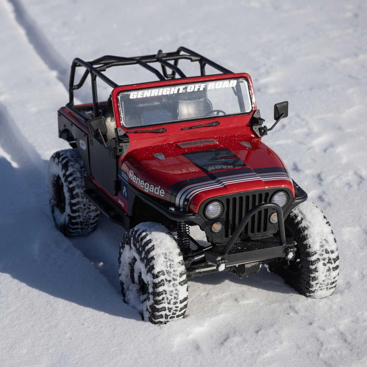 Crawler Axial 1/10 SCX10 III Jeep CJ-7 4WD charbon RTR - rouge AXI03008V2T1 - Breizh Modélisme.