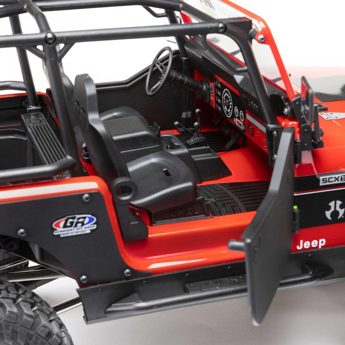 Crawler Axial 1/10 SCX10 III Jeep CJ-7 4WD charbon RTR - rouge AXI03008V2T1 - Breizh Modélisme.