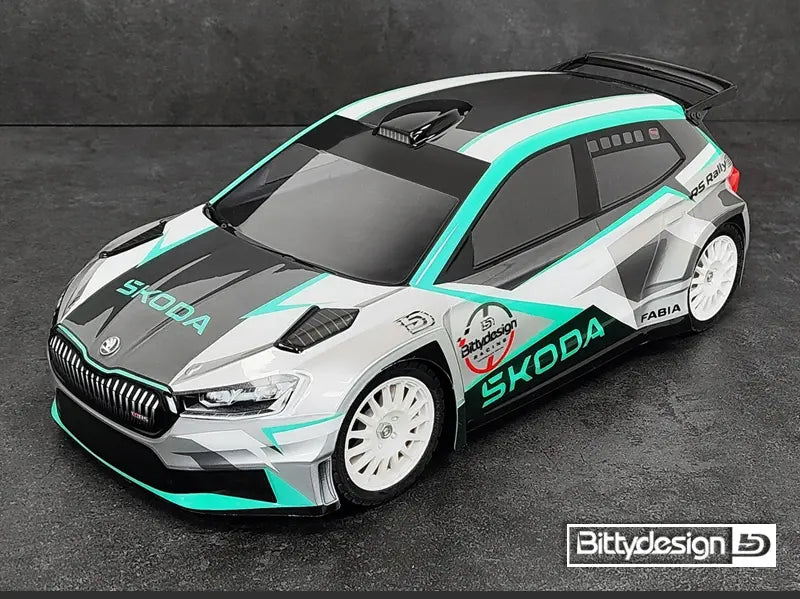 Carrosserie transparente SKODA Fabia RS Rally2 1/10 - BDRX-190FRS2H - Breizh Modélisme.