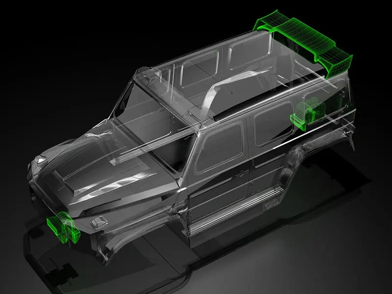 Carrosserie transparente 1/18 TRAXXAS TRX-4M W464 prédécoupée - BDTRX-18W464