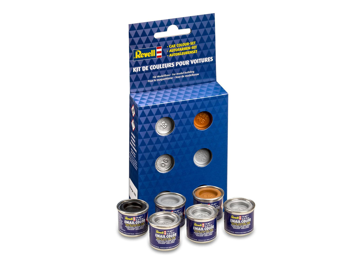 Couleurs autos 6 pots(14ml) Peinture à maquette Revell - Enamel 32344