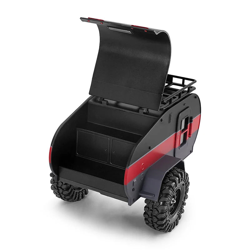 Remorque de type « Teardrop » avec attelage Injora pour crawler 1/24 SCX24