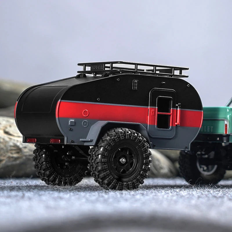 Remorque de type « Teardrop » avec attelage Injora pour crawler 1/24 SCX24