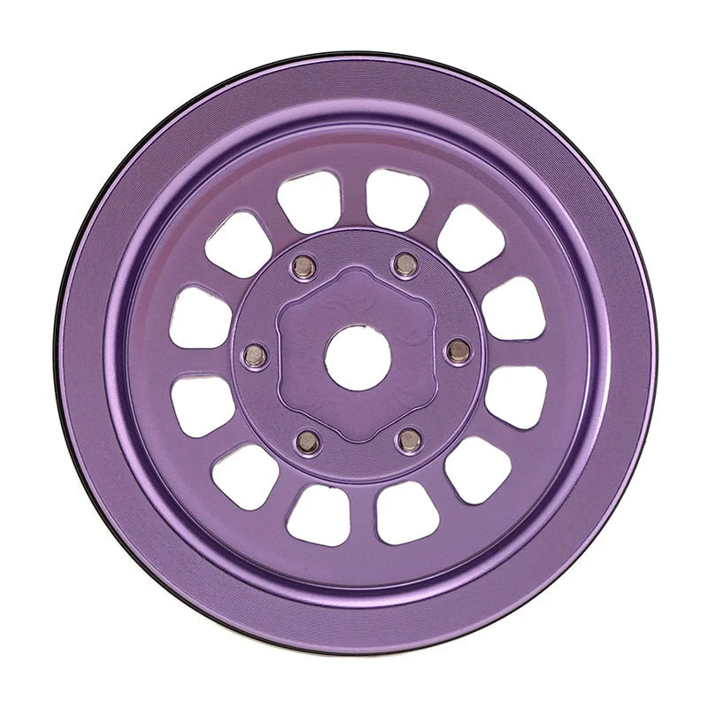 Injora 4 jantes 1.0 Beadlock Alu pour crawlers 1/18 1/24 (W1015) violet