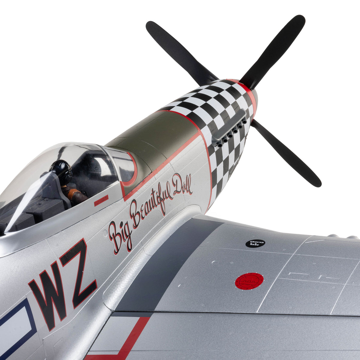 Avion E-flite P-51D Mustang 1,5 m PNP avec AS3X+ et SAFE Select EFL-3360 - Breizh Modélisme.