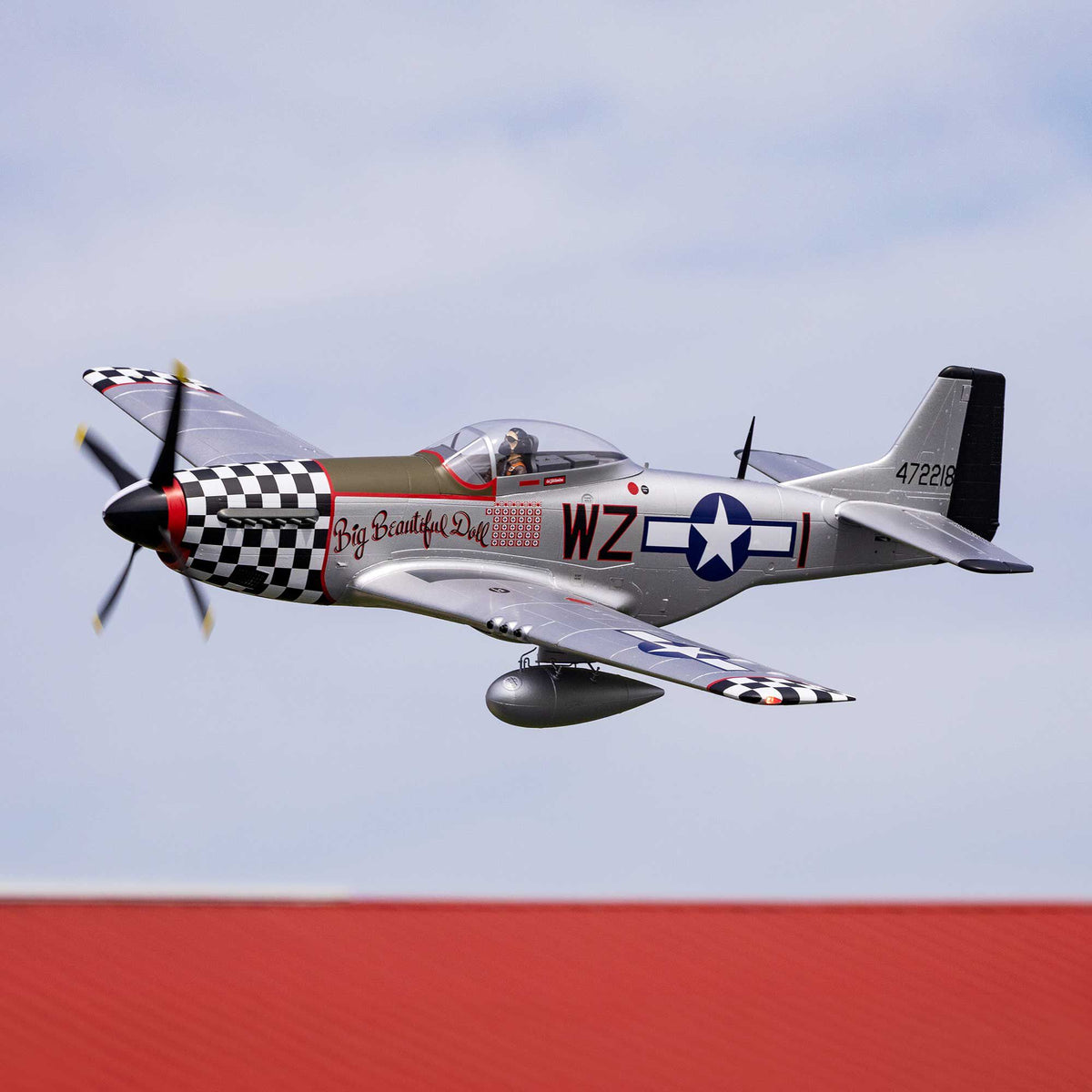 Avion E-flite P-51D Mustang 1,5 m PNP avec AS3X+ et SAFE Select EFL-3360 - Breizh Modélisme.