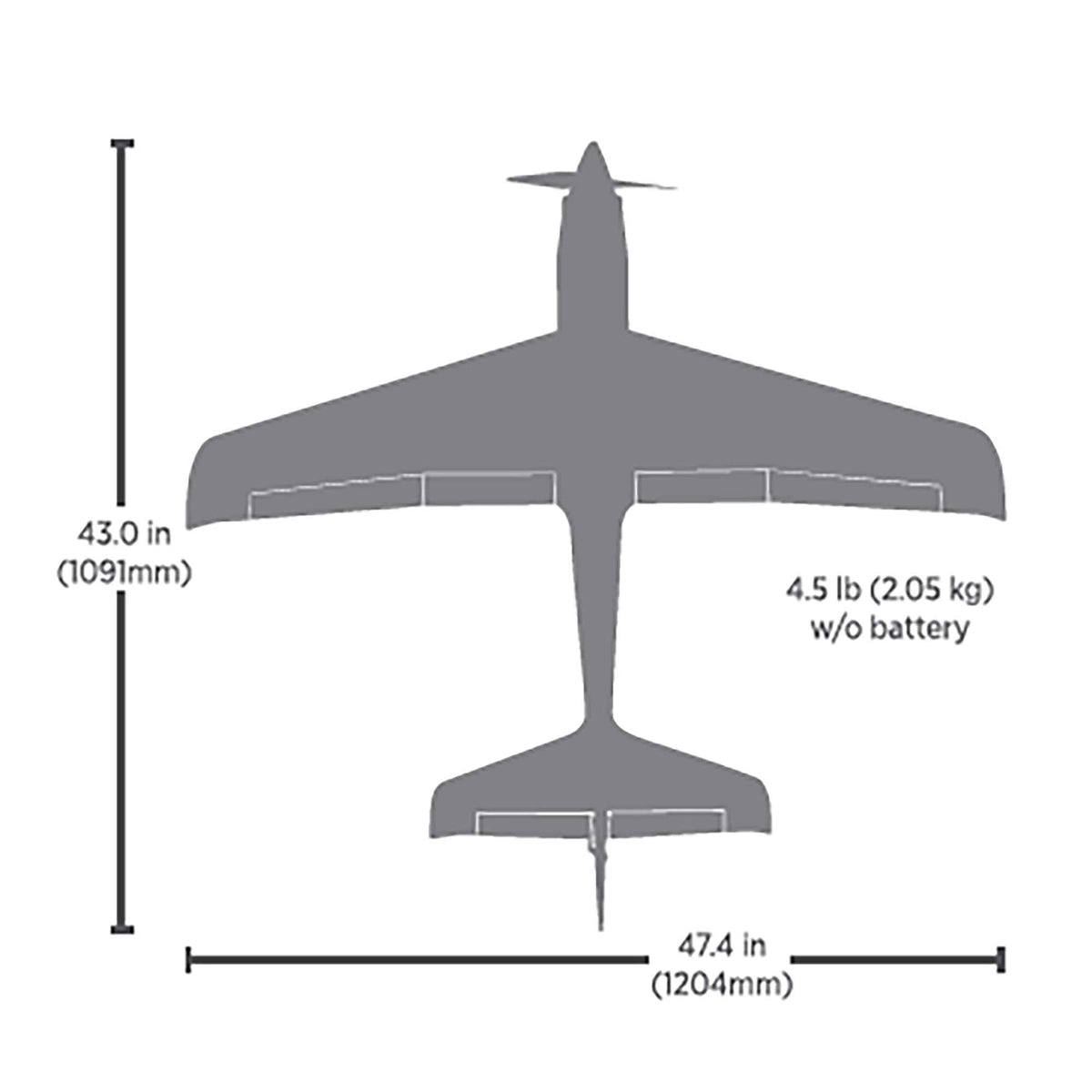 E-flite V1200 1.2m BNF Basic avec AS3X+ et SAFE