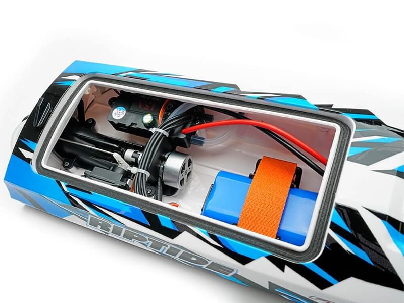 Bateau RC haute vitesse Riptide Turbojet Brushless 41cm bleu