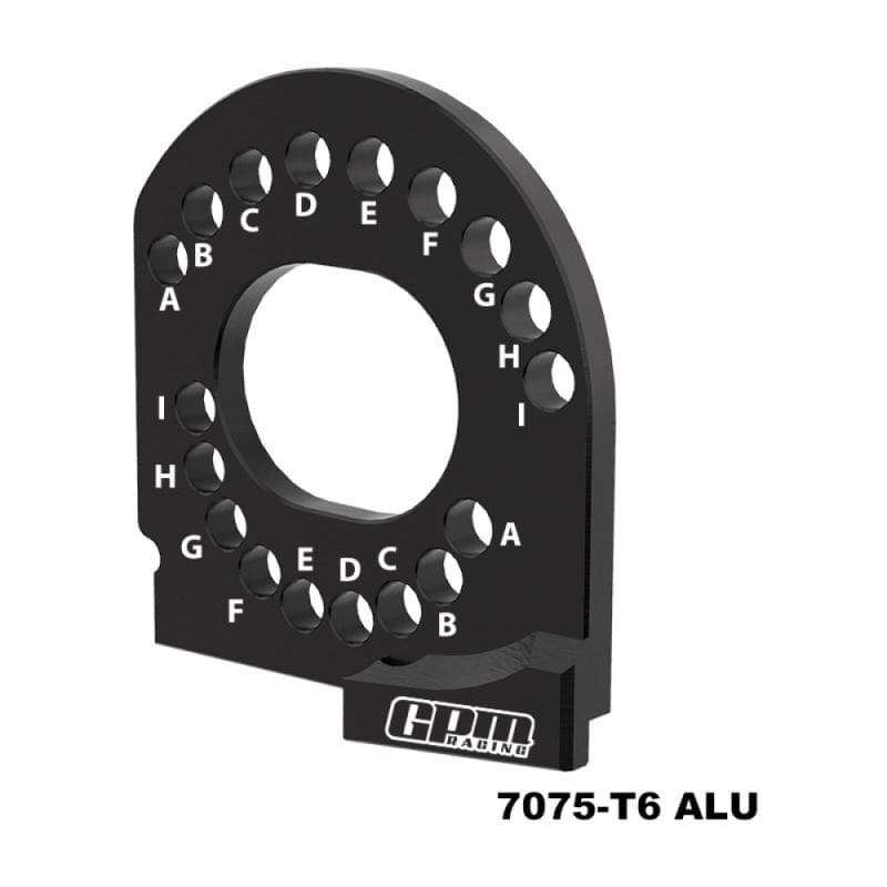 Plaque moteur en aluminium renforcée noire GPM TRX MiniMaxx - GPMTXMM018BK - Breizh Modélisme.