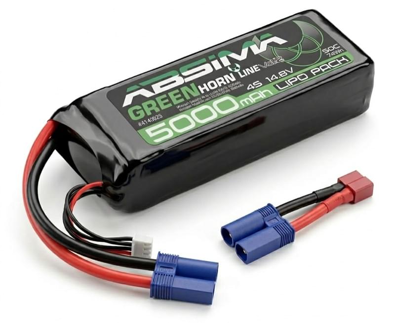 Batterie Lipo 4S 14,8V bashing 5000mAh 50C EC5 et Dean T