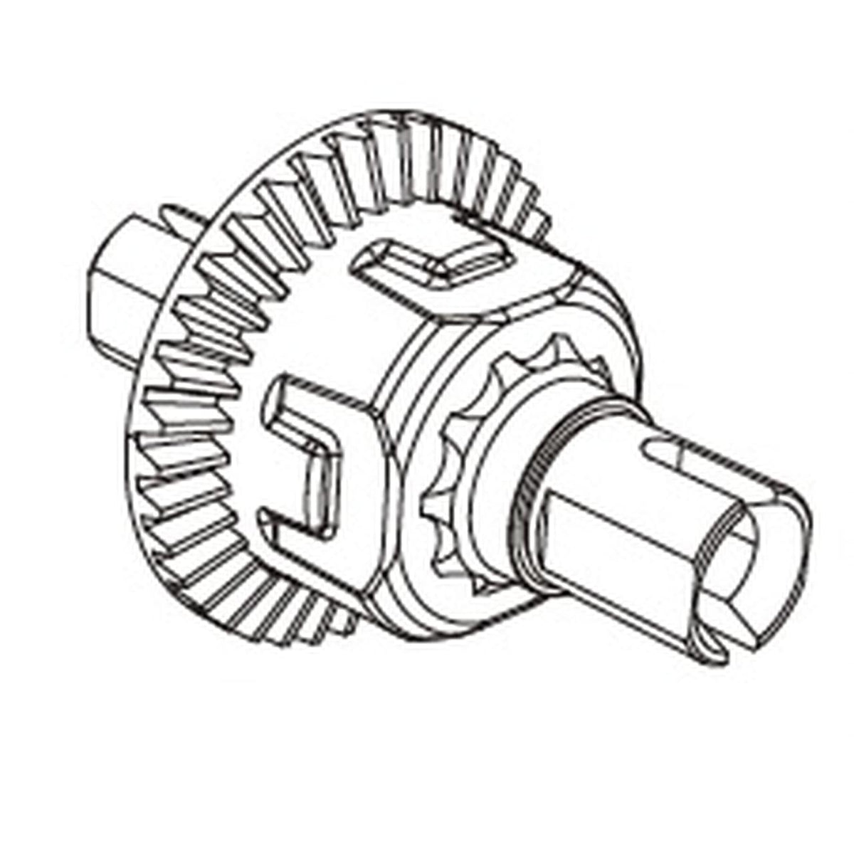 Différentiel avant complet pour MJX - P73420F - Breizh Modélisme.