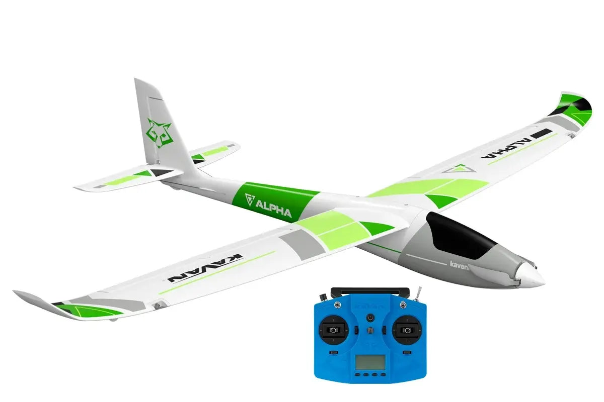 Motoplaneur planeur Kavan ALPHA V2 1500 RTF vert - Breizh Modélisme.