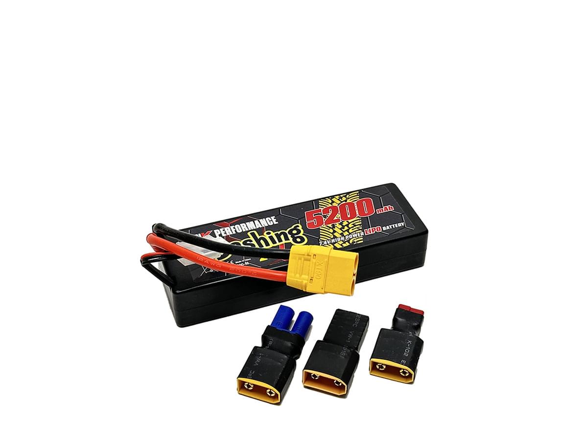 Batterie lipo 2S Bashing 7.4V 5200mAh 50C Dean, XT90, EC5, Traxxas - Breizh Modélisme.