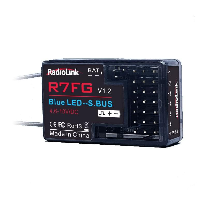 Récepteur surface 7 voies V1.4 avec télémétrie et Gyro  - RADR7FG