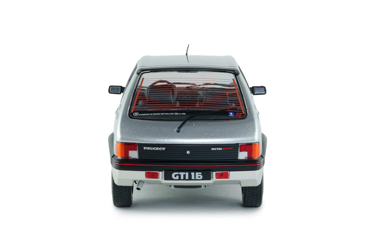 Solido S1801718 miniature collection 1/18 Peugeot 205 GTI 1,6l MK1 gris futura 1989 - Breizh Modélisme.