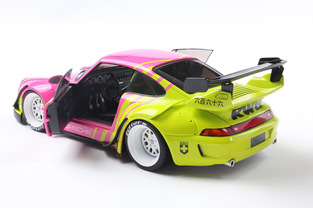 OCCASION Solido S1808510 Voiture miniature collection 1/18 Porsche 911 RWB BodyKit 2024 Pink - Breizh Modélisme.