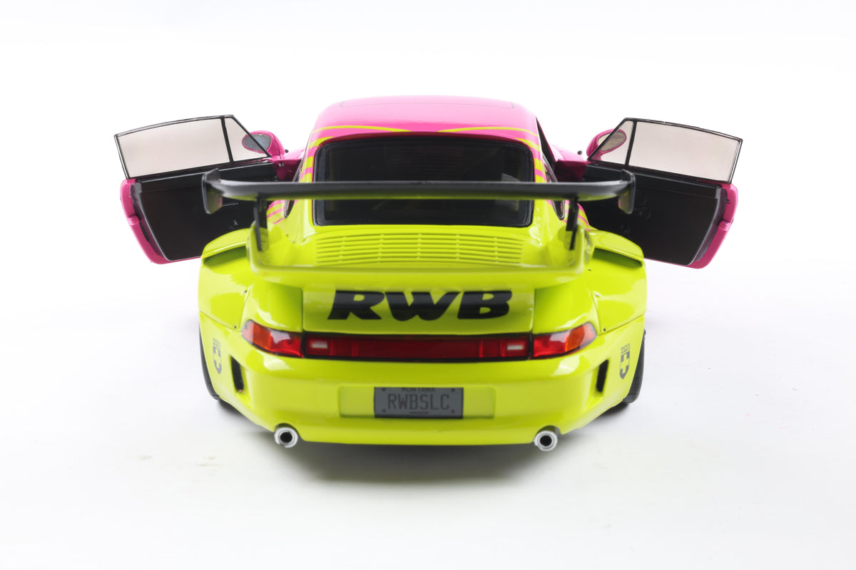 OCCASION Solido S1808510 Voiture miniature collection 1/18 Porsche 911 RWB BodyKit 2024 Pink - Breizh Modélisme.