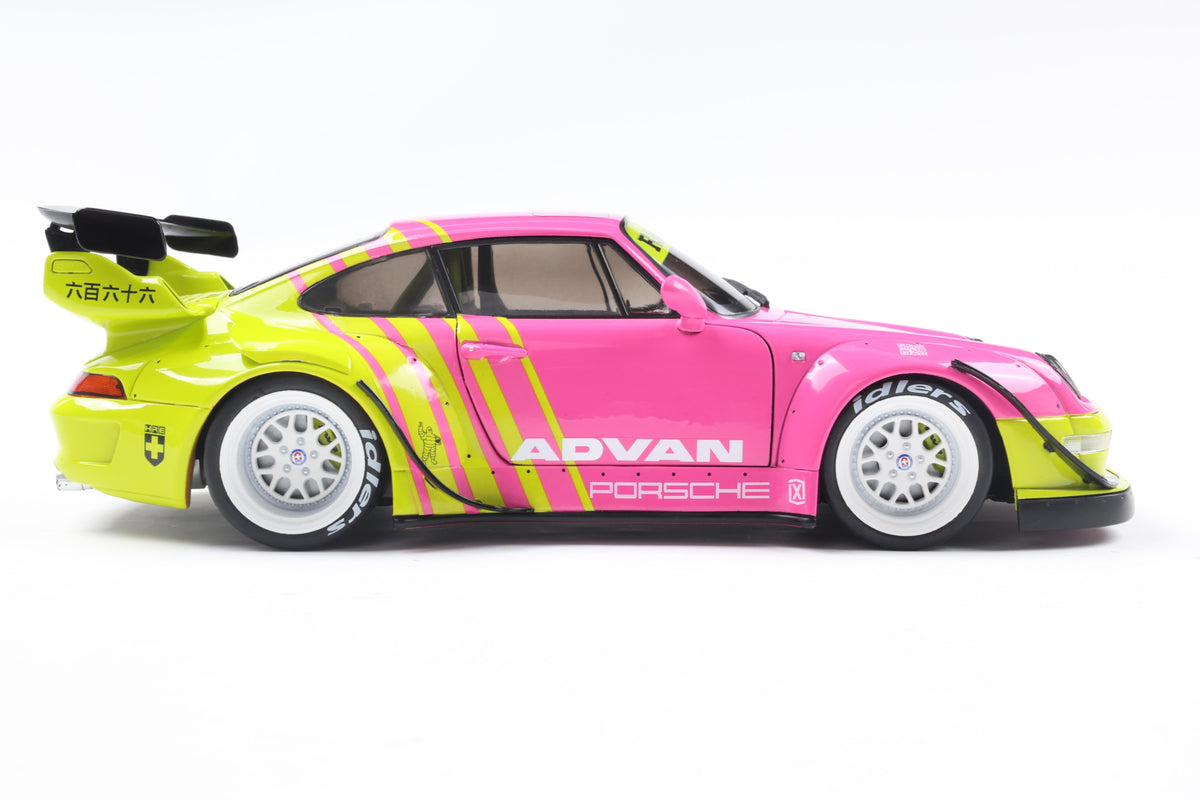 OCCASION Solido S1808510 Voiture miniature collection 1/18 Porsche 911 RWB BodyKit 2024 Pink - Breizh Modélisme.