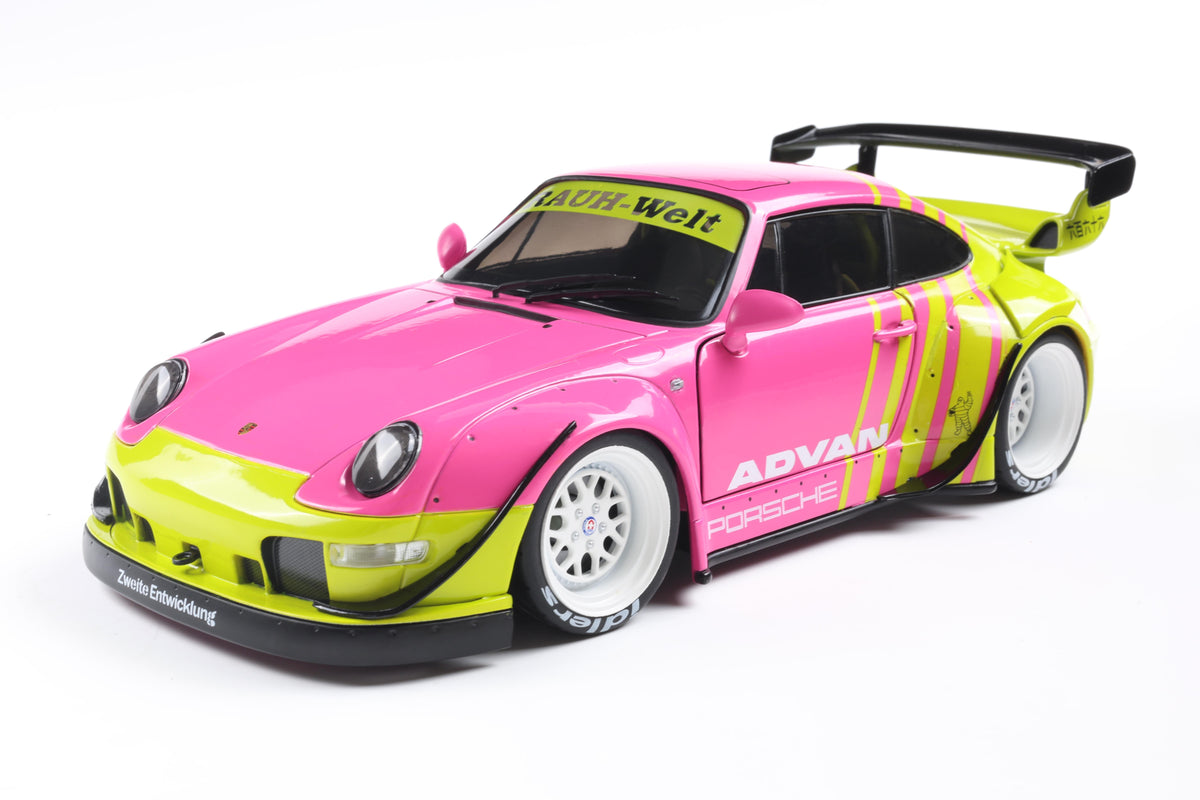 OCCASION Solido S1808510 Voiture miniature collection 1/18 Porsche 911 RWB BodyKit 2024 Pink - Breizh Modélisme.