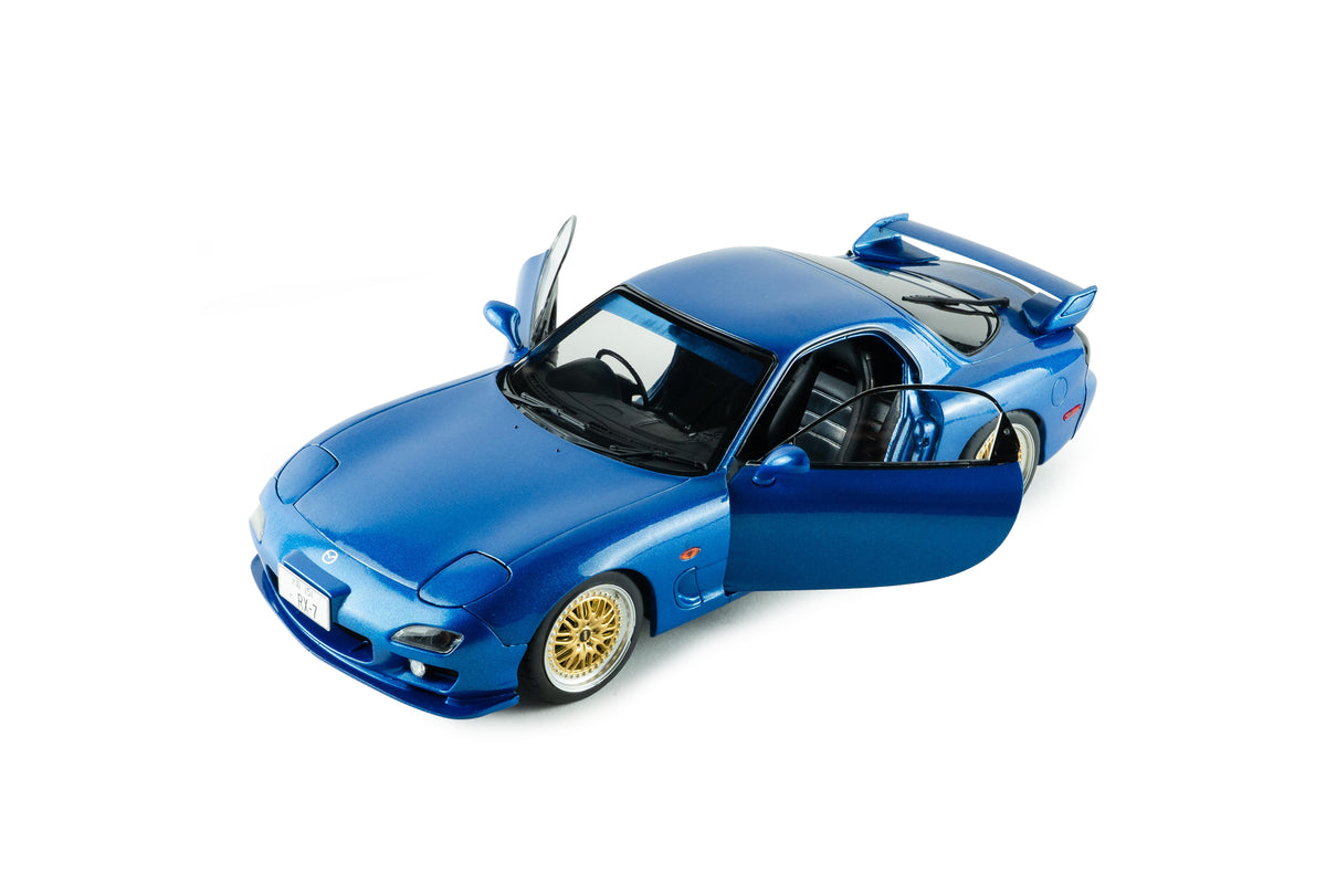 Solido S1810611 Voiture miniature collection 1/18 Mazda RX7 FD3S Innocent bleu MICA 1999 - Breizh Modélisme.
