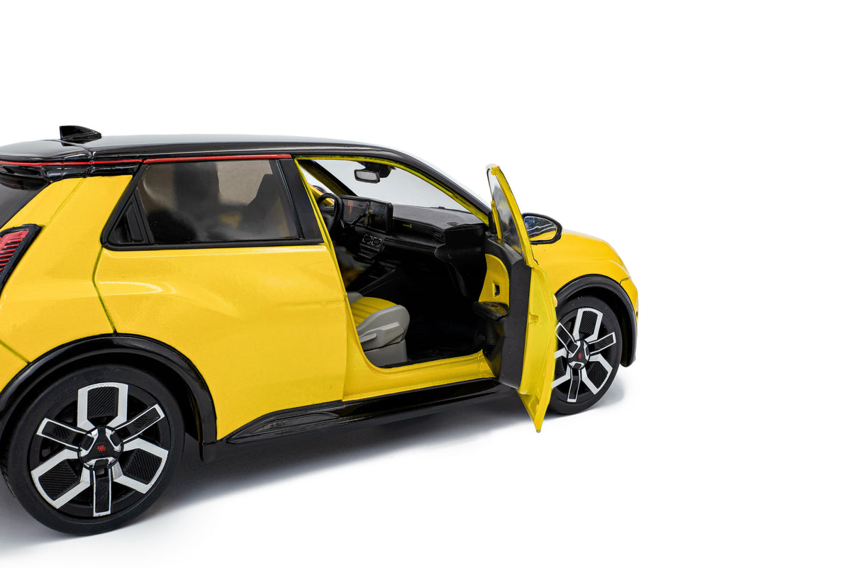 Solido S1812602 Voiture miniature collection 1/18 Renault 5 E-Tech – Jaune POP – 2024
