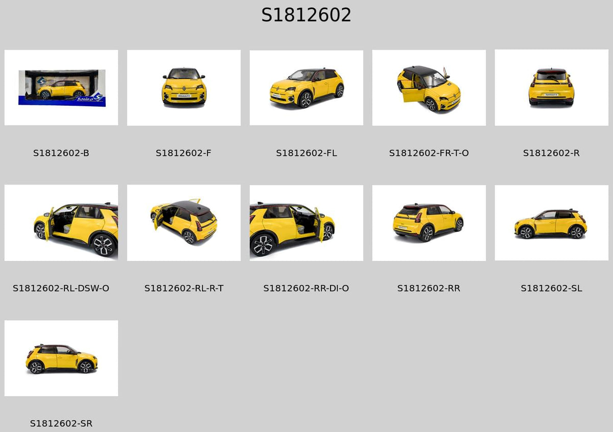 Solido S1812602 Voiture miniature collection 1/18 Renault 5 E-Tech – Jaune POP – 2024