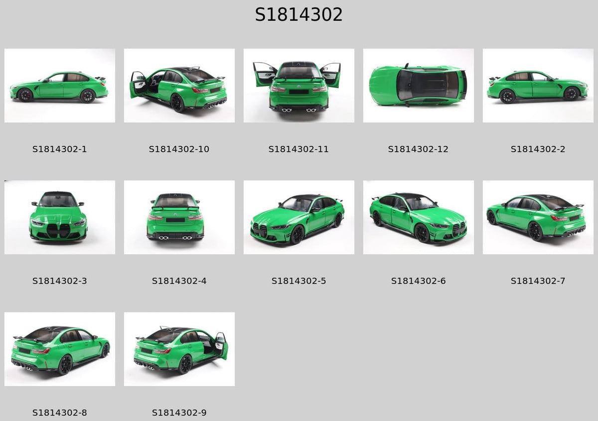 Solido S1814302 Voiture miniature collection 1/18 BMW M3 Performance parts – Signal Green uni – 2024