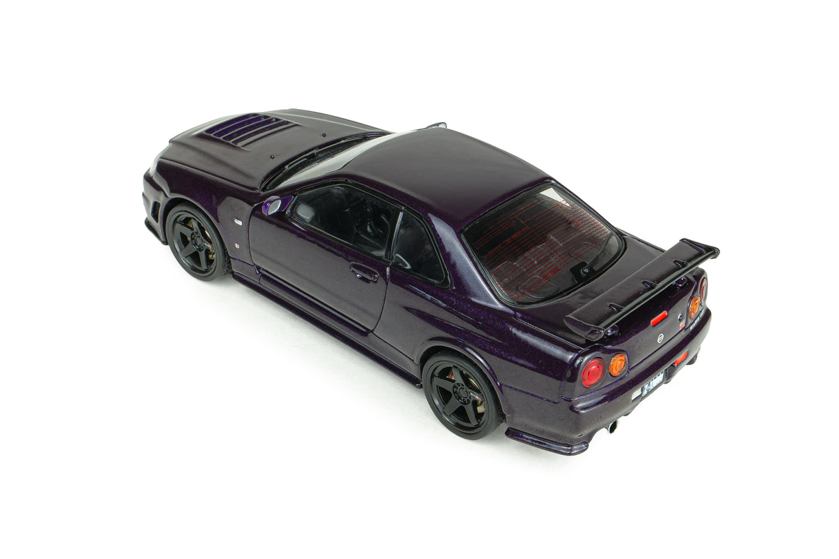 Voiture miniature 1/43 Nissan Skyline GT-R (R34) Z Tune 1999 Midnight Purple Solido S4318201