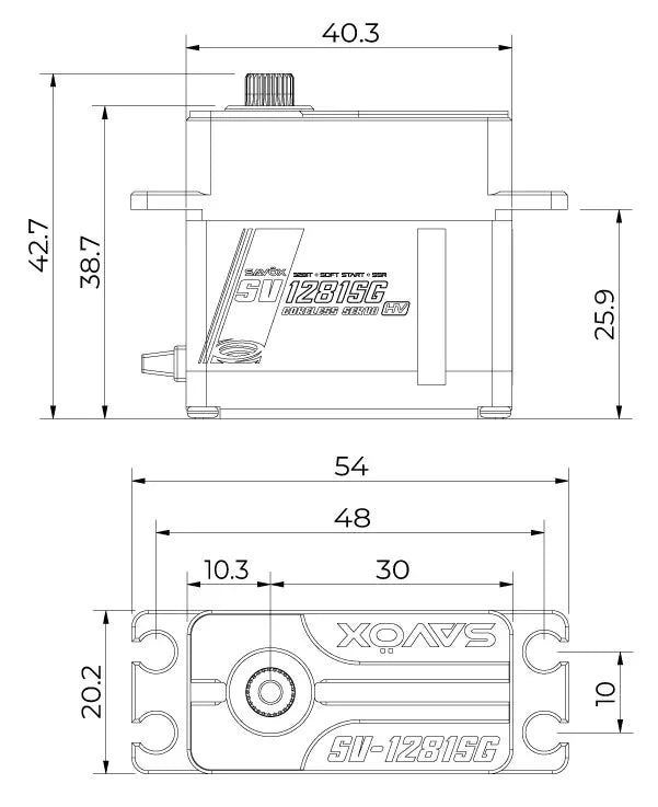 Savox Servo SV-1281SG Servo 60Kg 0.14s HV Alu Métal